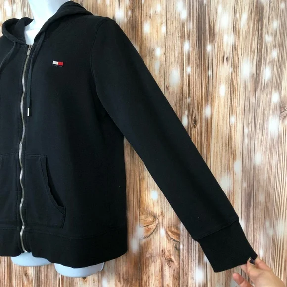 Tommy Hilfiger Sport Black Zip Up Hoodie - Picture 2 of 9
